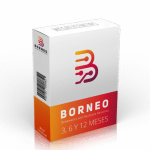 Icono o clave de licencia para Borneo Schematics con opciones de duración de 3 meses, 6 meses y 12 meses.
