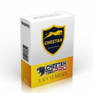 Icono o clave de licencia para Cheetah Tool Pro con opciones de duración de 3 meses, 6 meses y 12 meses.